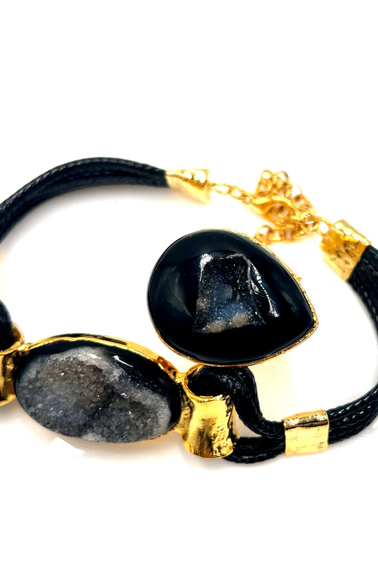 Agate Gemstone Necklace & Bracelet Set - Born To Glam Born To Glam