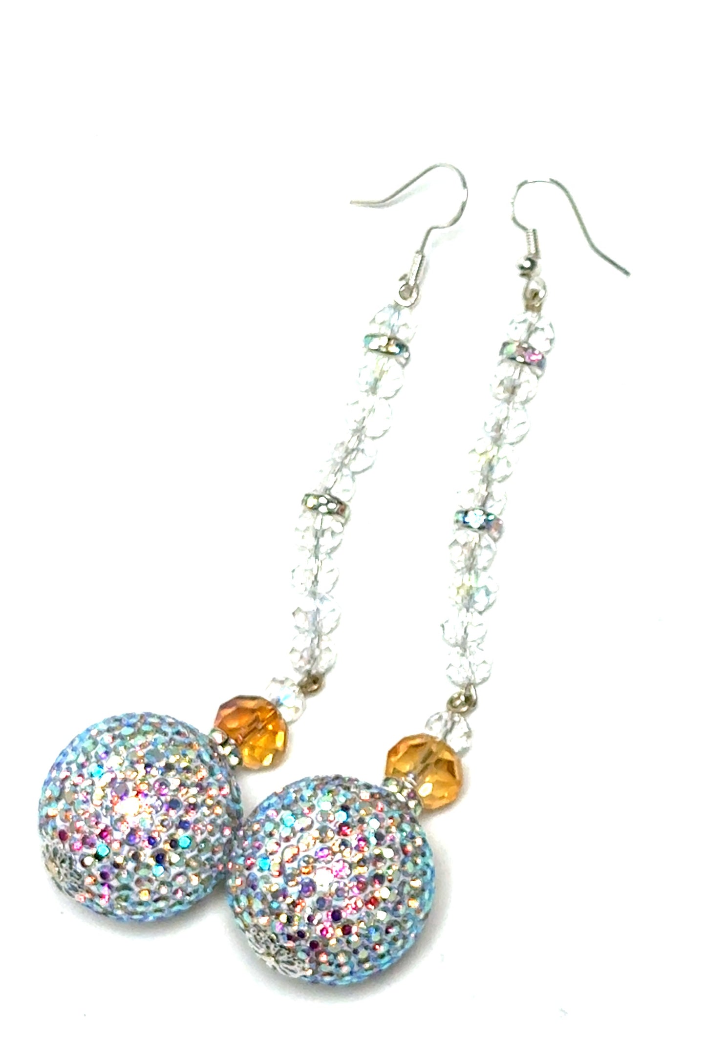 Sleek Crystal Ball Statement Earring - Born To Glam Born To Glam