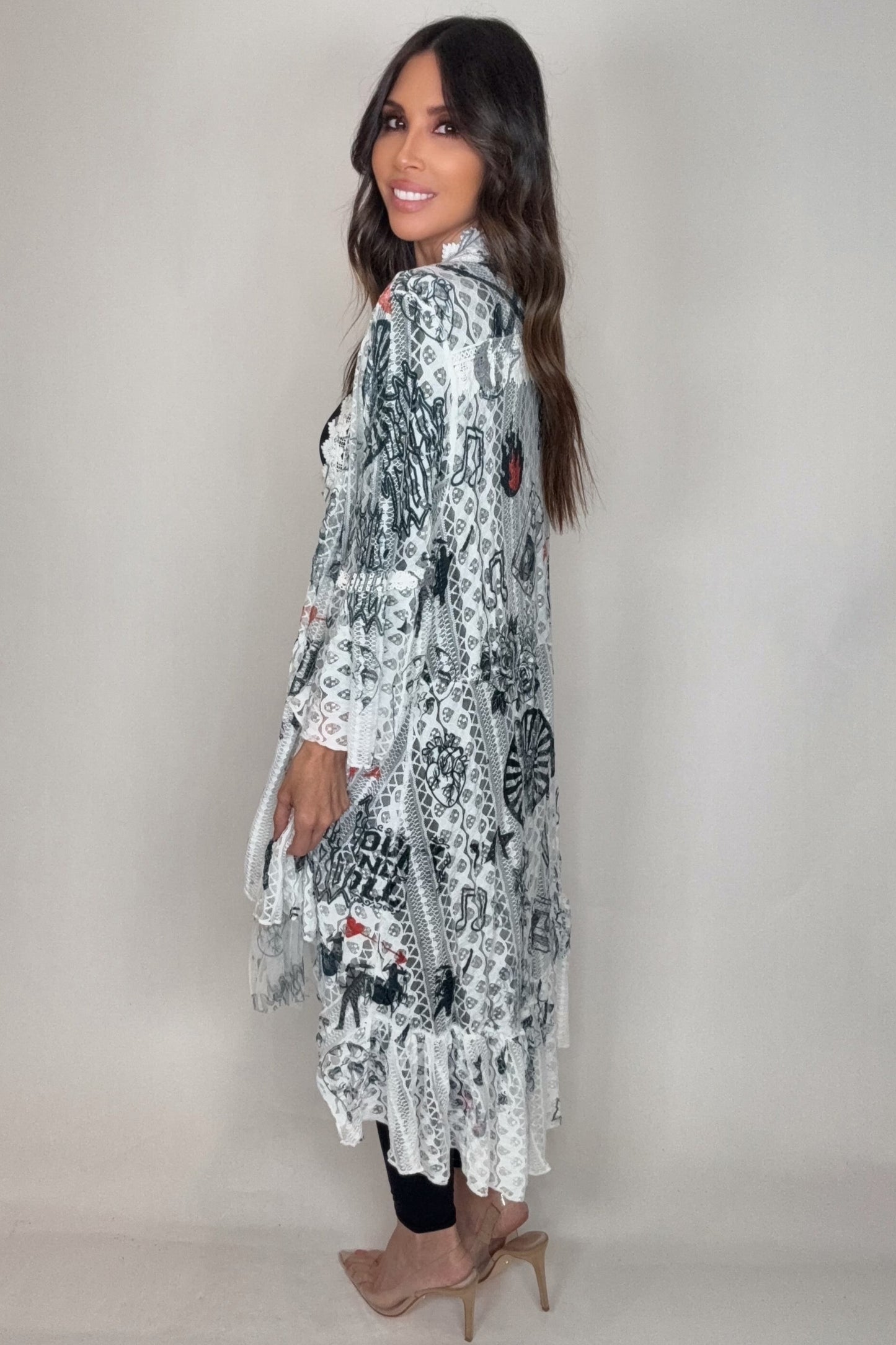 Rock and Roll Bohemian Hi Low Cardigan - Born To Glam Born To Glam