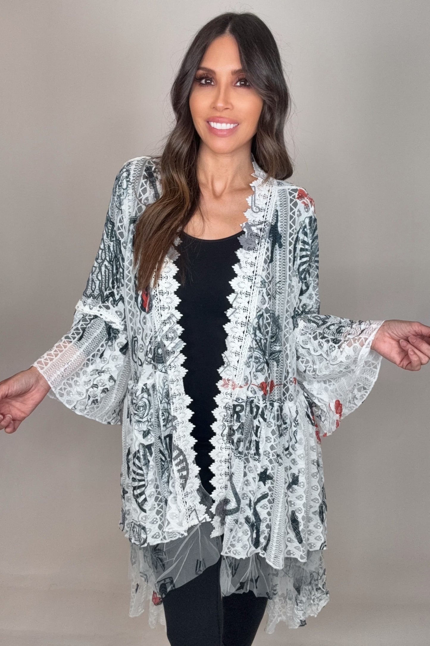Rock and Roll Bohemian Hi Low Cardigan - Born To Glam Born To Glam
