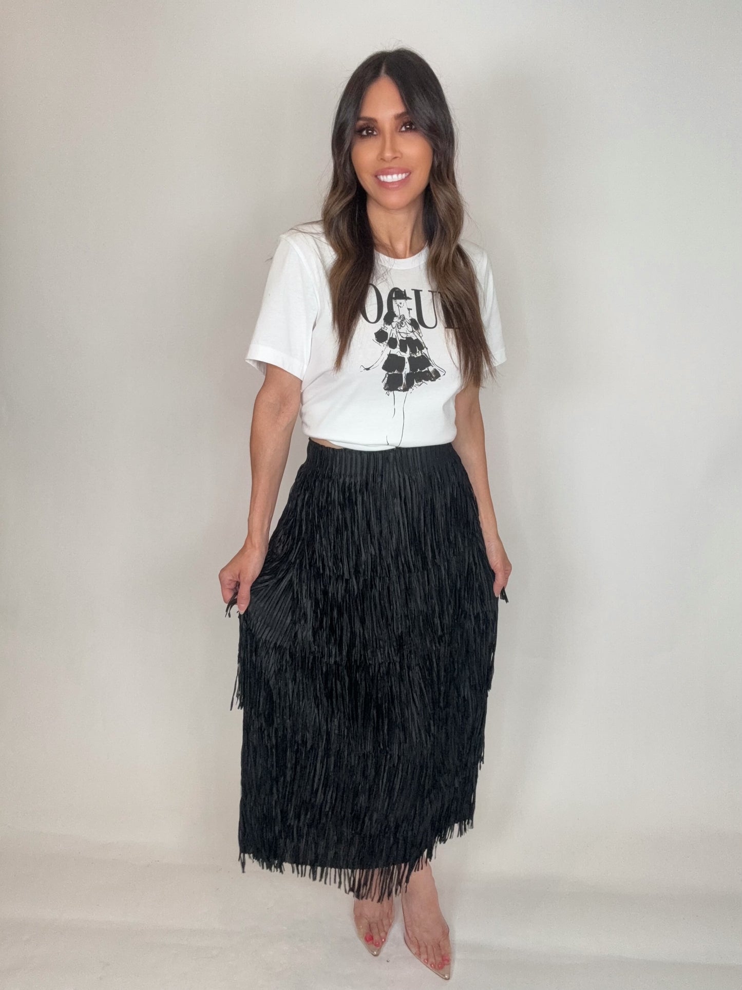 Fringe Maxi Skirt - Born To Glam Born To Glam