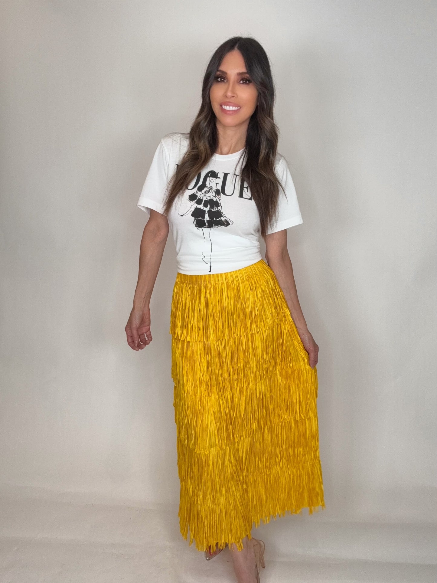 Fringe Maxi Skirt - Born To Glam Born To Glam