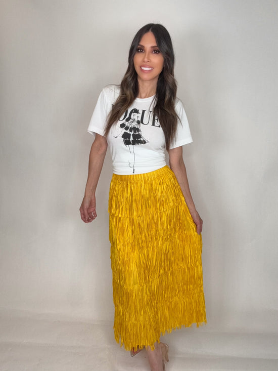 Fringe Maxi Skirt - Born To Glam Born To Glam