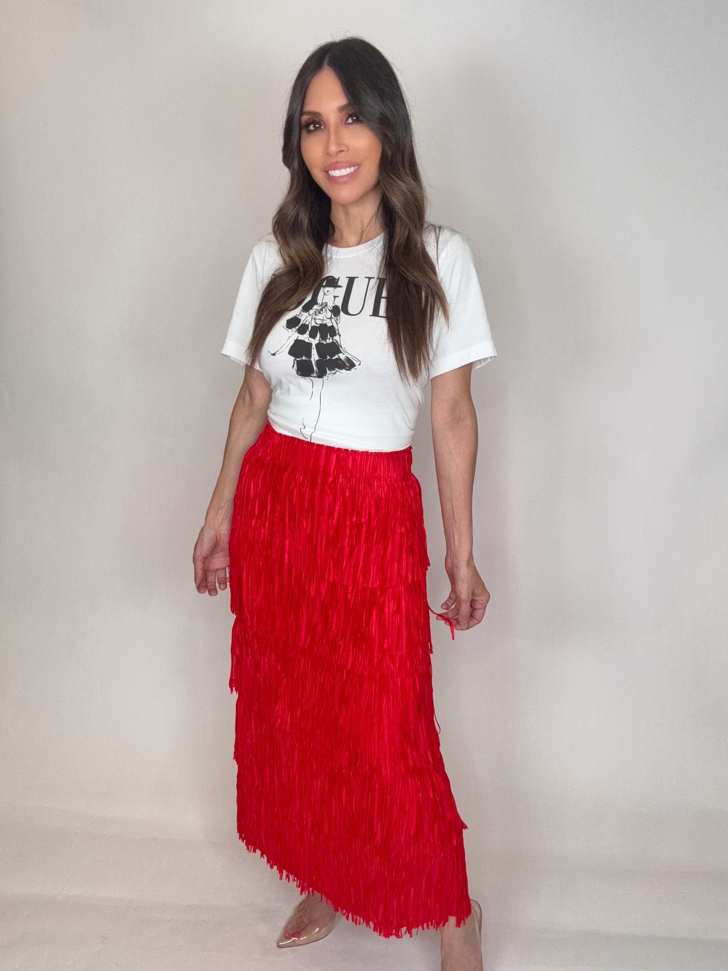 Fringe Maxi Skirt - Born To Glam Born To Glam