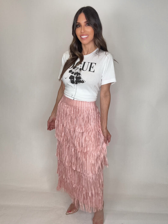 Fringe Maxi Skirt - Born To Glam Born To Glam