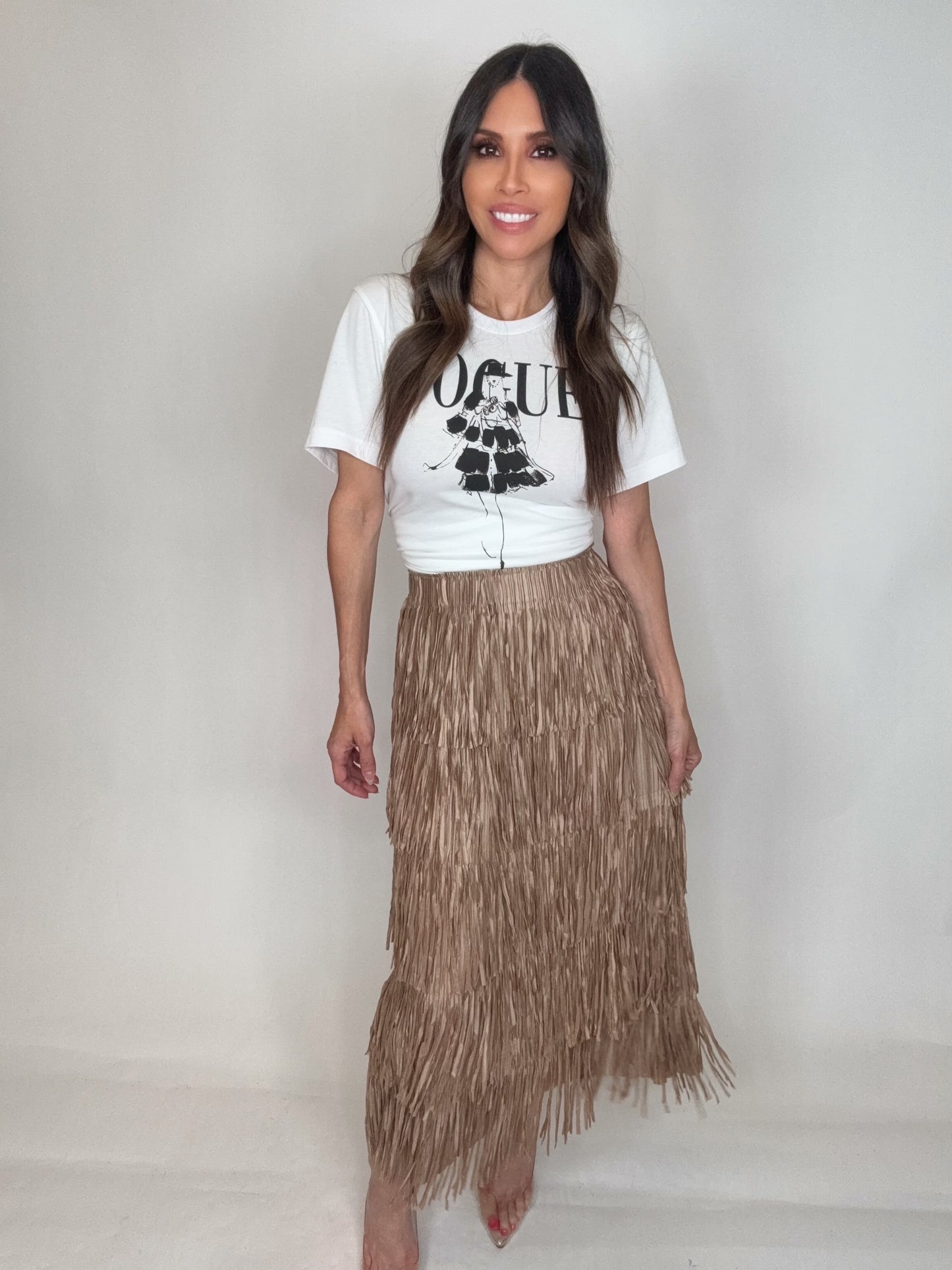 Fringe Maxi Skirt - Born To Glam Born To Glam