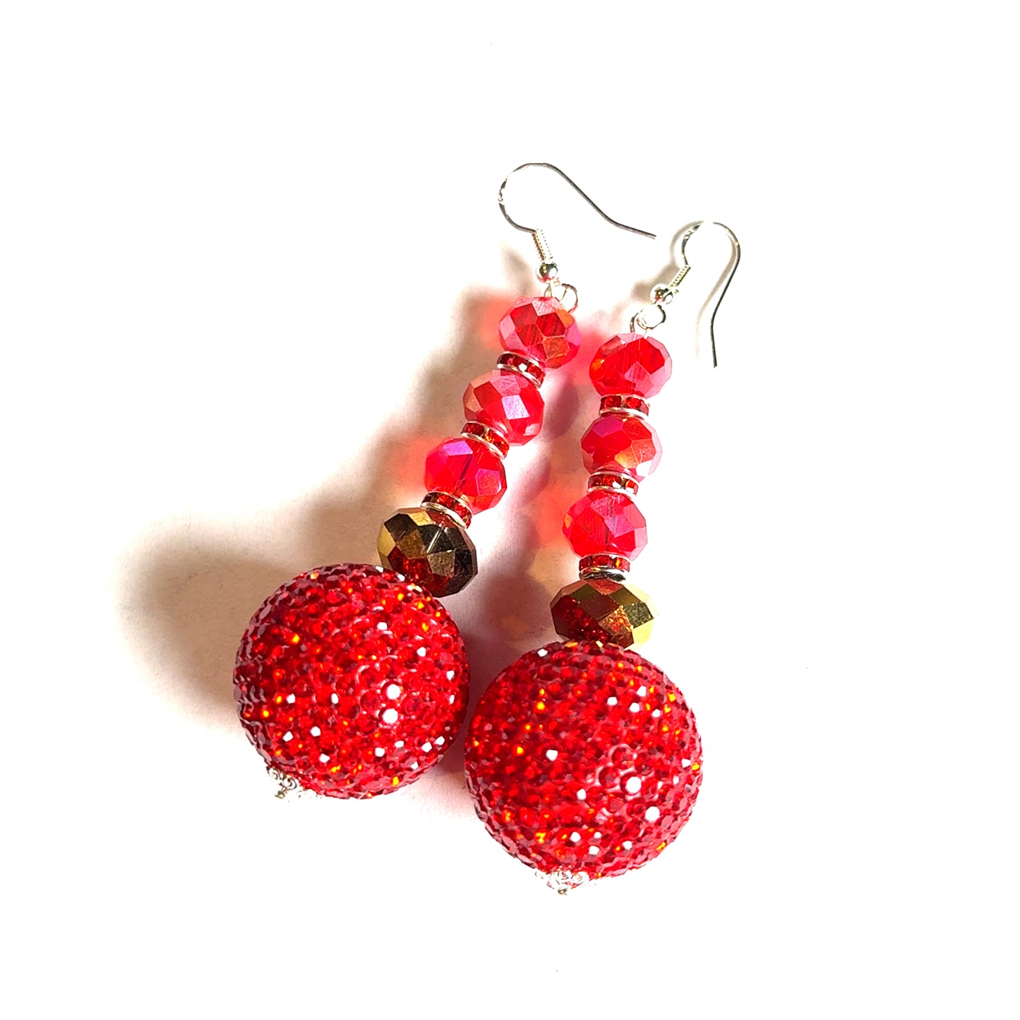 Red Gumball Statement Earring - Born To Glam Born To Glam