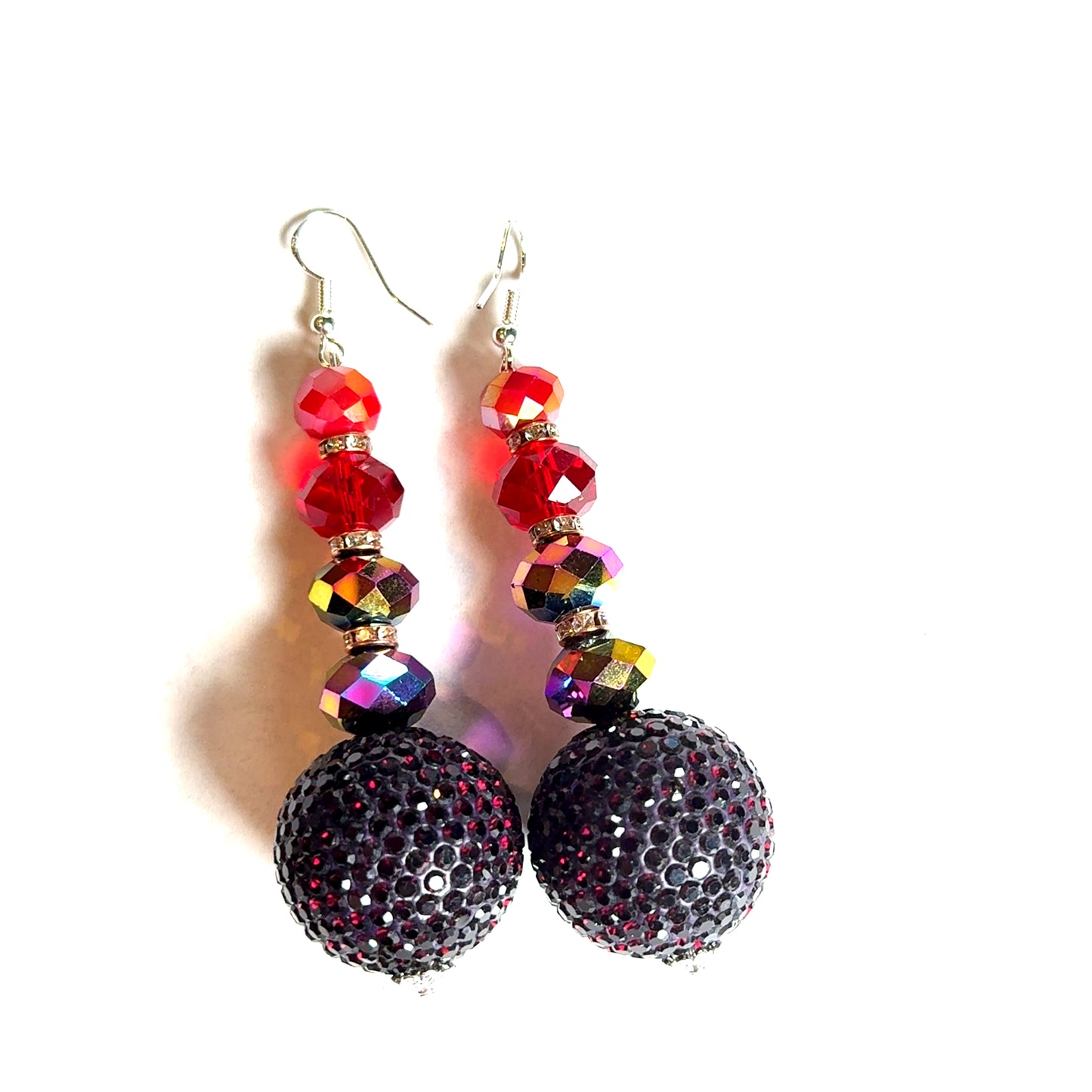 Red Purple Gumball Statement Earring - Born To Glam Born To Glam