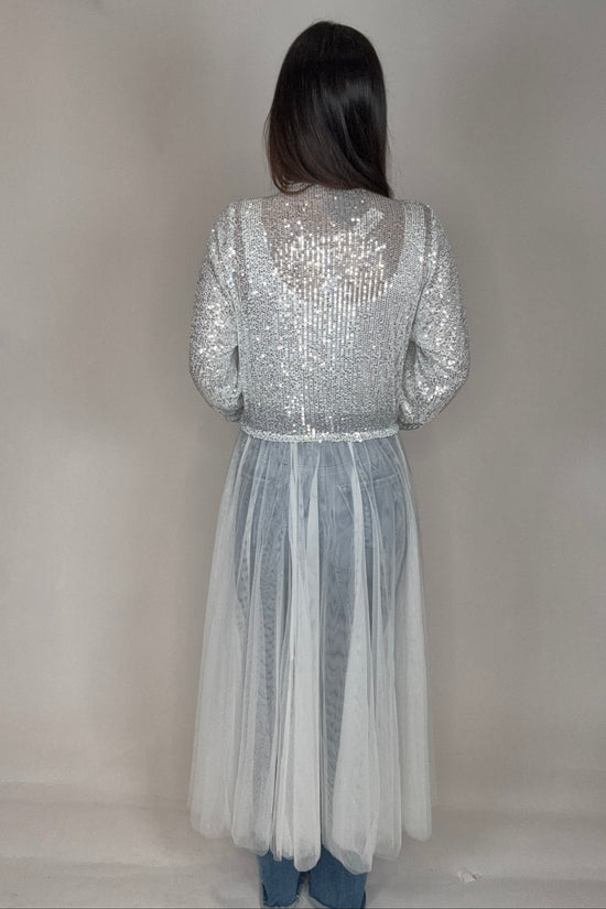 Silver Glam Sequin Duster - Born To Glam Born To Glam