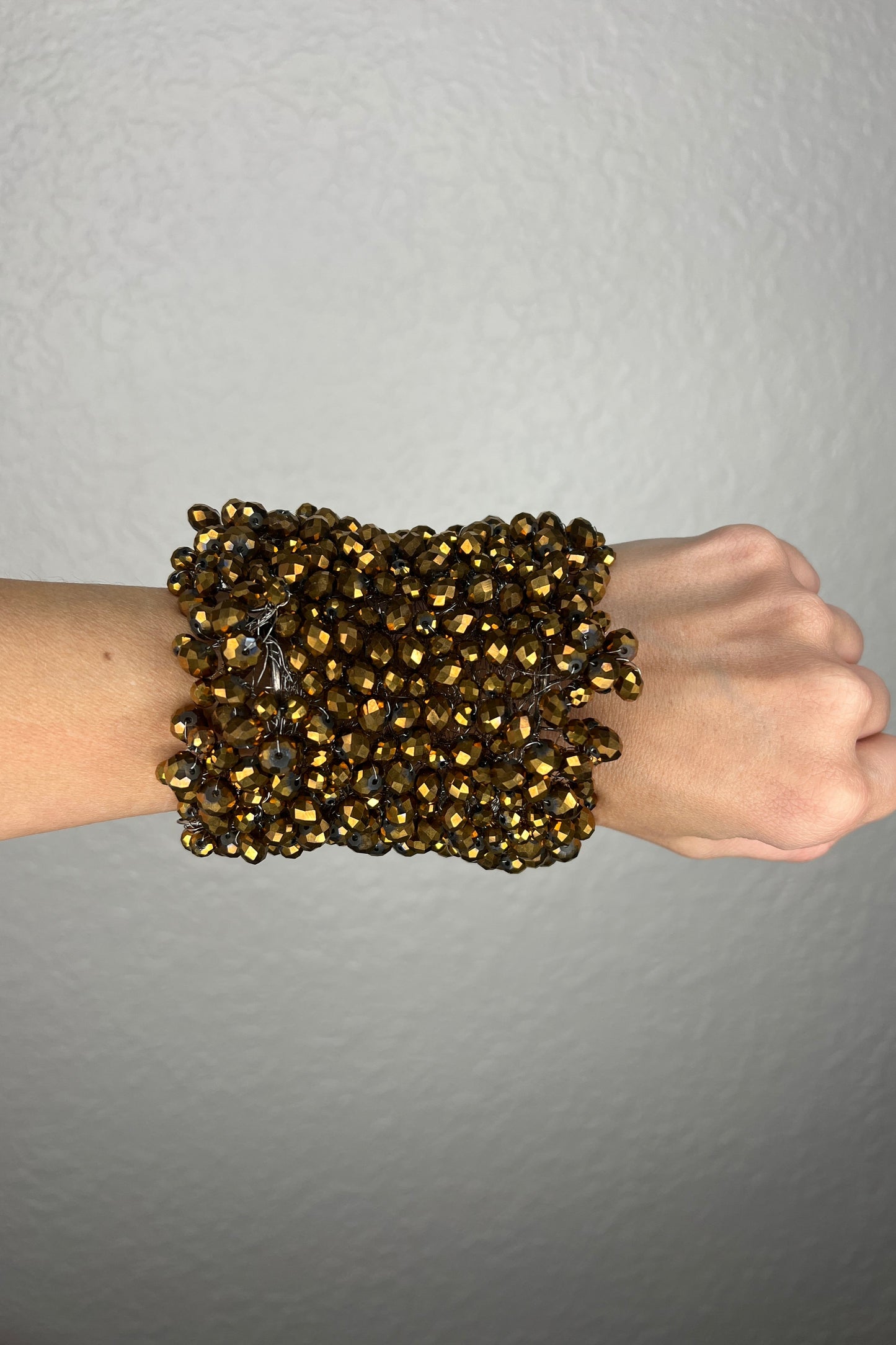 Gold Luxe Crystal Cascade Extra Large Statement Bracelet - Born To Glam Born To Glam