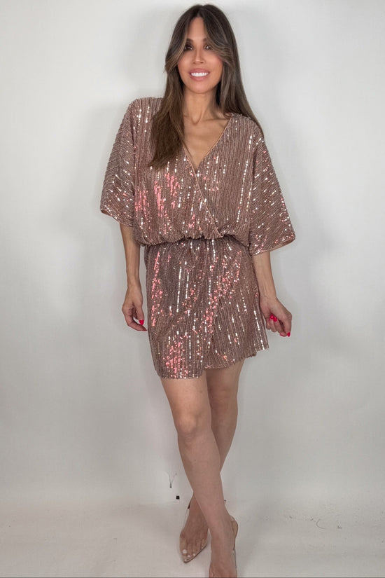 Sequin Wrap Dress - Born To Glam Born To Glam