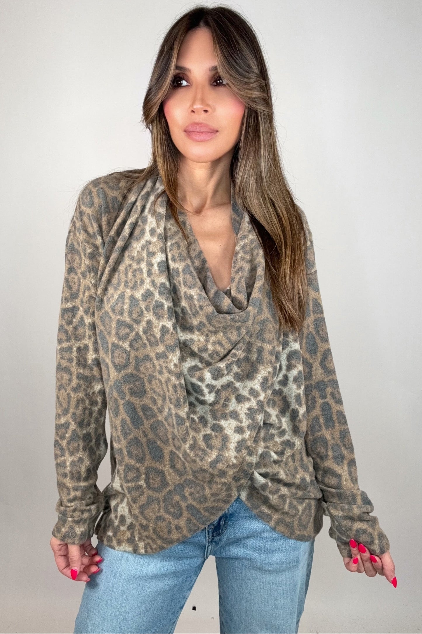 Brown Leo Multiway Shawl Cardigan - Born To Glam Born To Glam