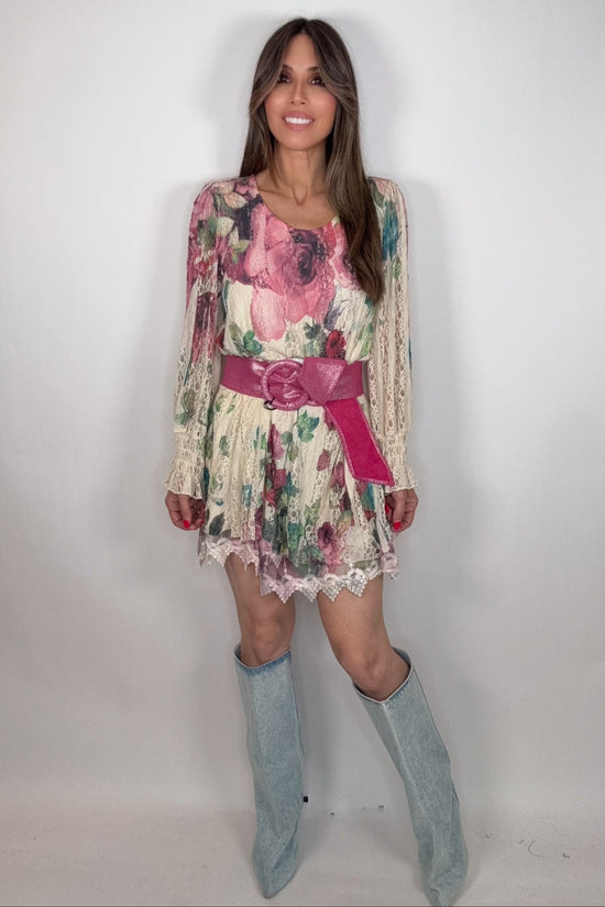 Rose Graceful Lace Tunic Top - Born To Glam Born To Glam