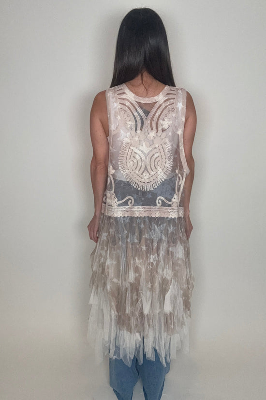 Crochet Mesh Layered Star Vest - Born To Glam Born To Glam