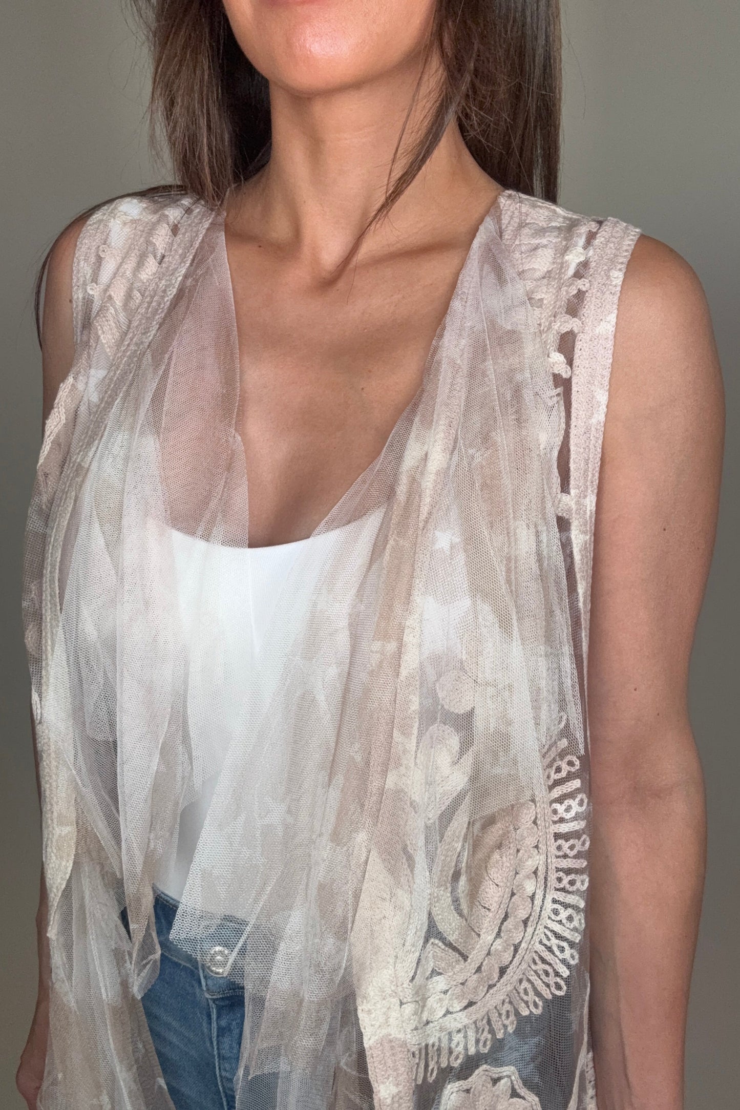 Crochet Mesh Layered Star Vest - Born To Glam Born To Glam