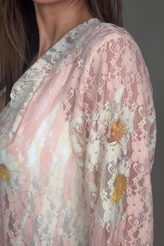 Pink Daisy Ruffle Cardigan - Born To Glam Born To Glam