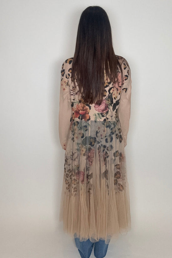 Leopard Rose Cardigan Blazer - Born To Glam Born To Glam