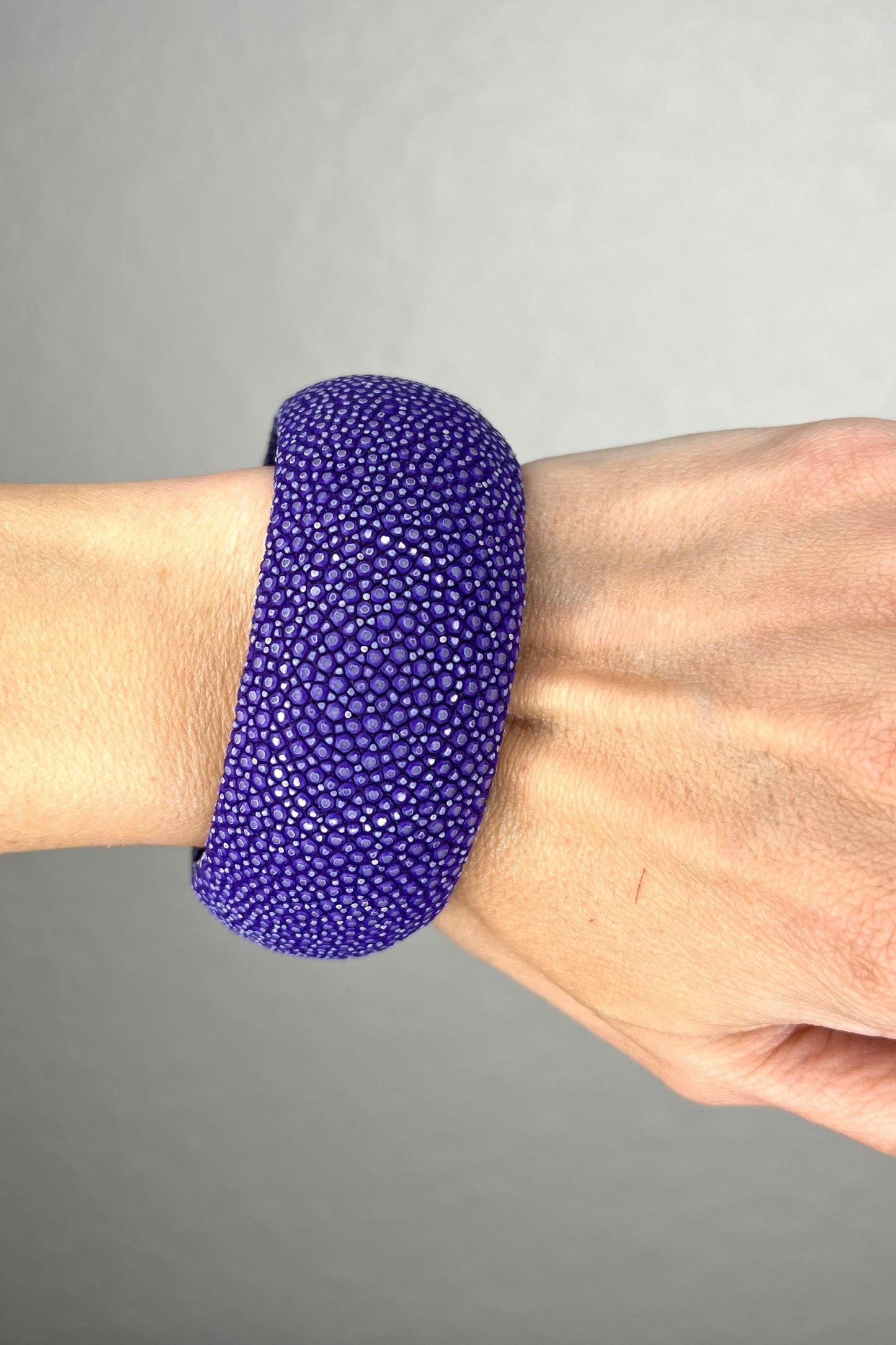 Purple Shagreen Cuff - Born To Glam Born To Glam