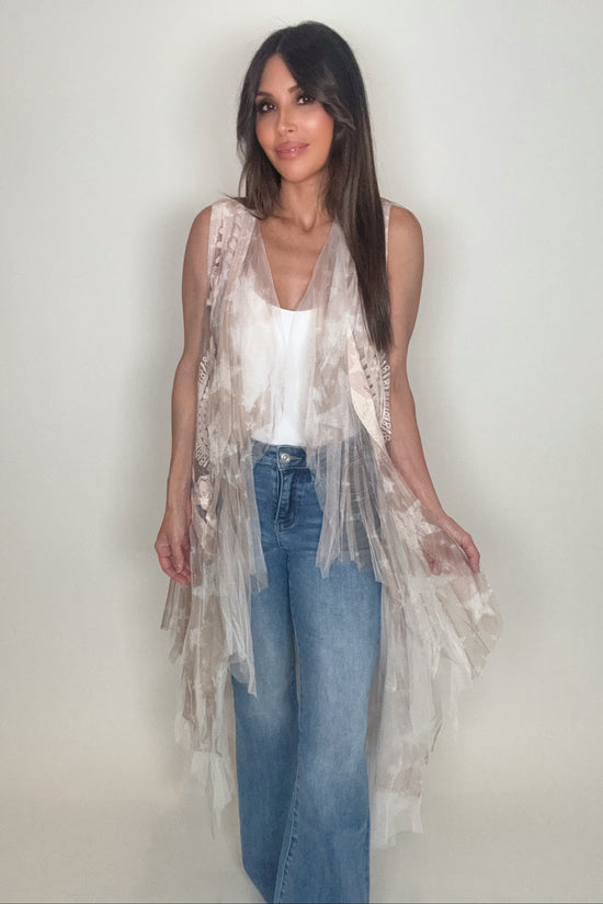 Crochet Mesh Layered Star Vest - Born To Glam Born To Glam