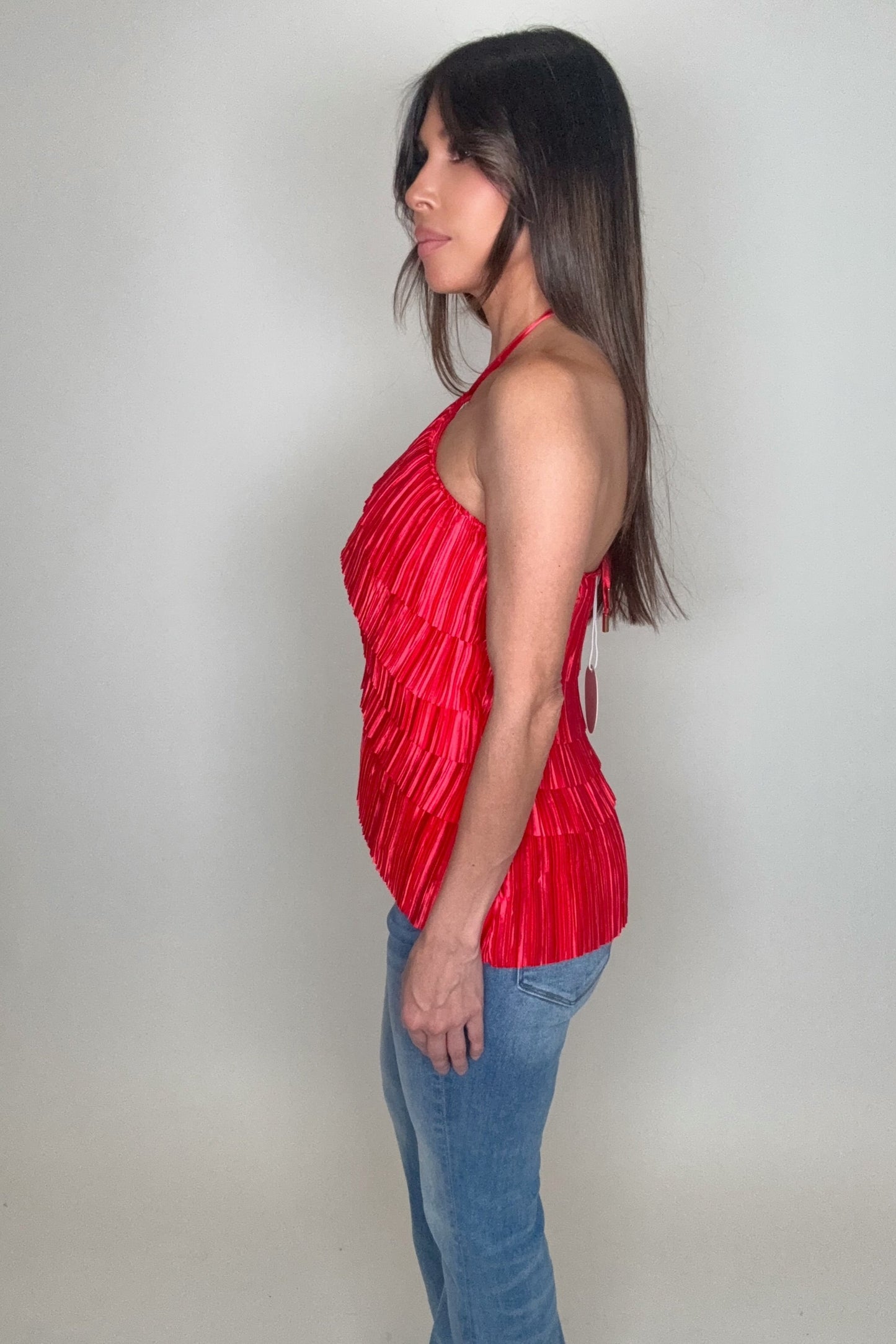 Pleated Layers Halter Top - Born To Glam Born To Glam