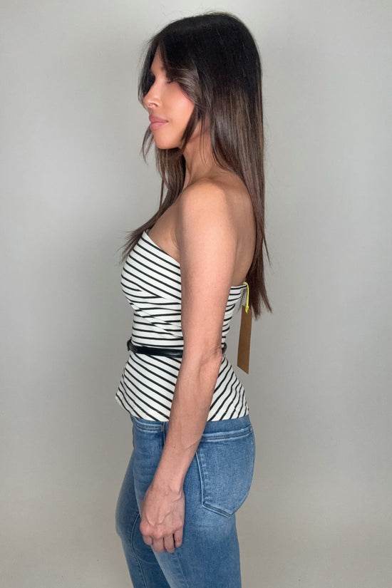 Striped Peplum Top - Born To Glam Born To Glam