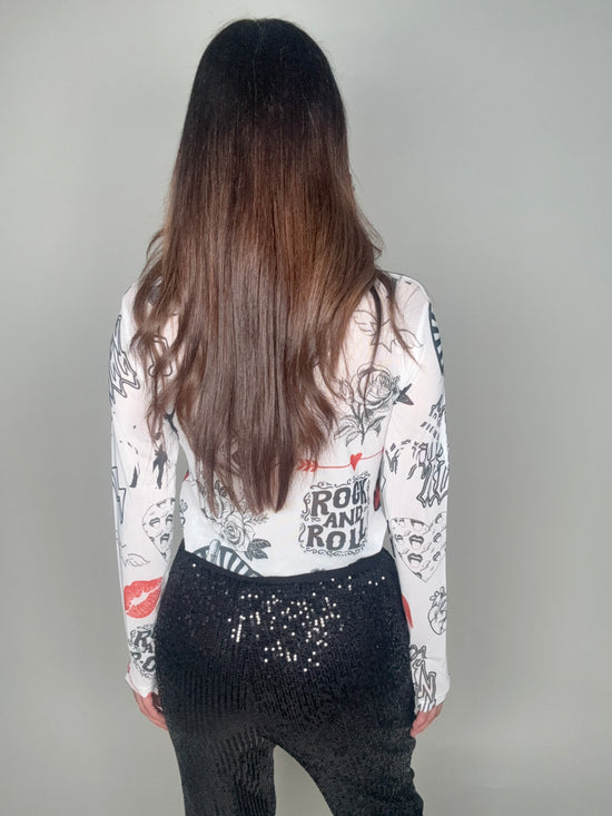 Rock N Roll Mesh Top - Born To Glam Born To Glam