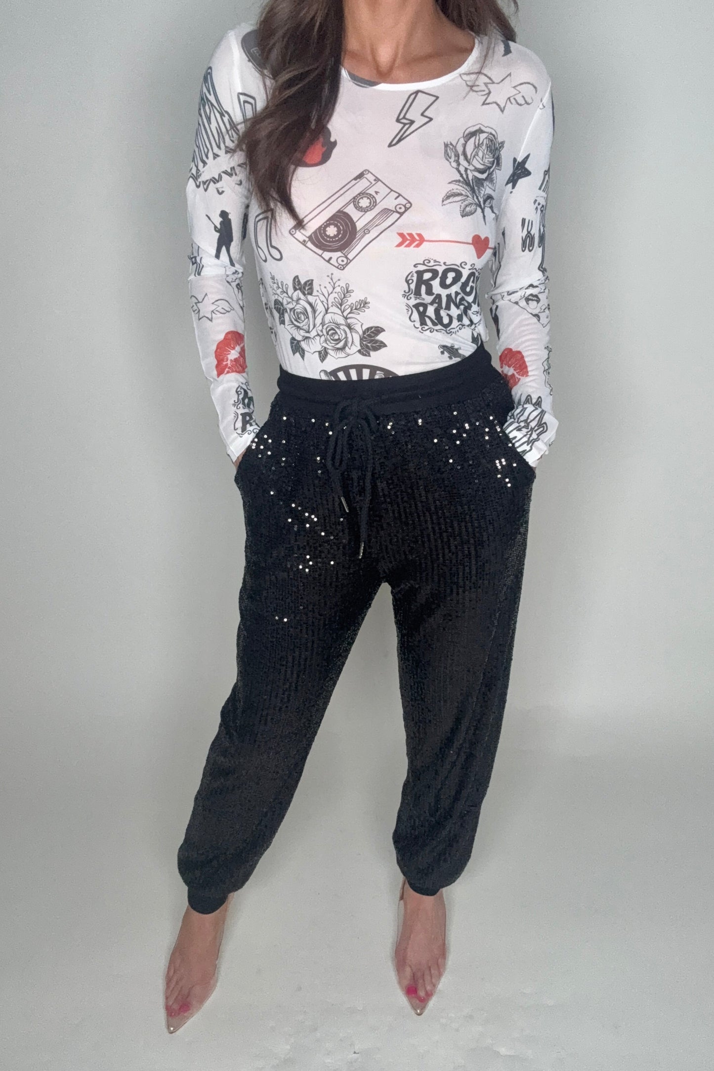 Rock N Roll Mesh Top - Born To Glam Born To Glam