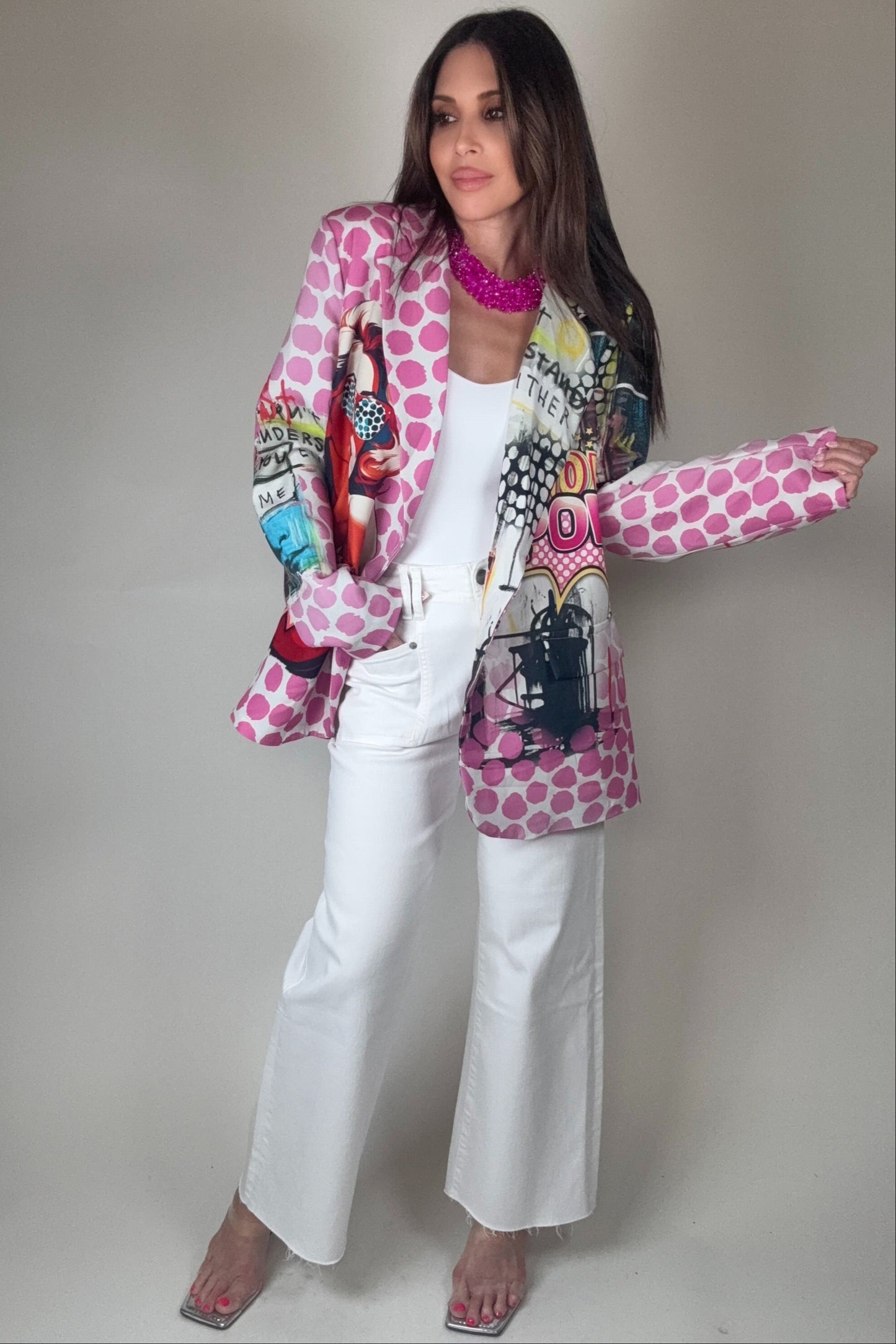 Mica Denim White High Rise Wide Leg Jeans - Born To Glam Born To Glam