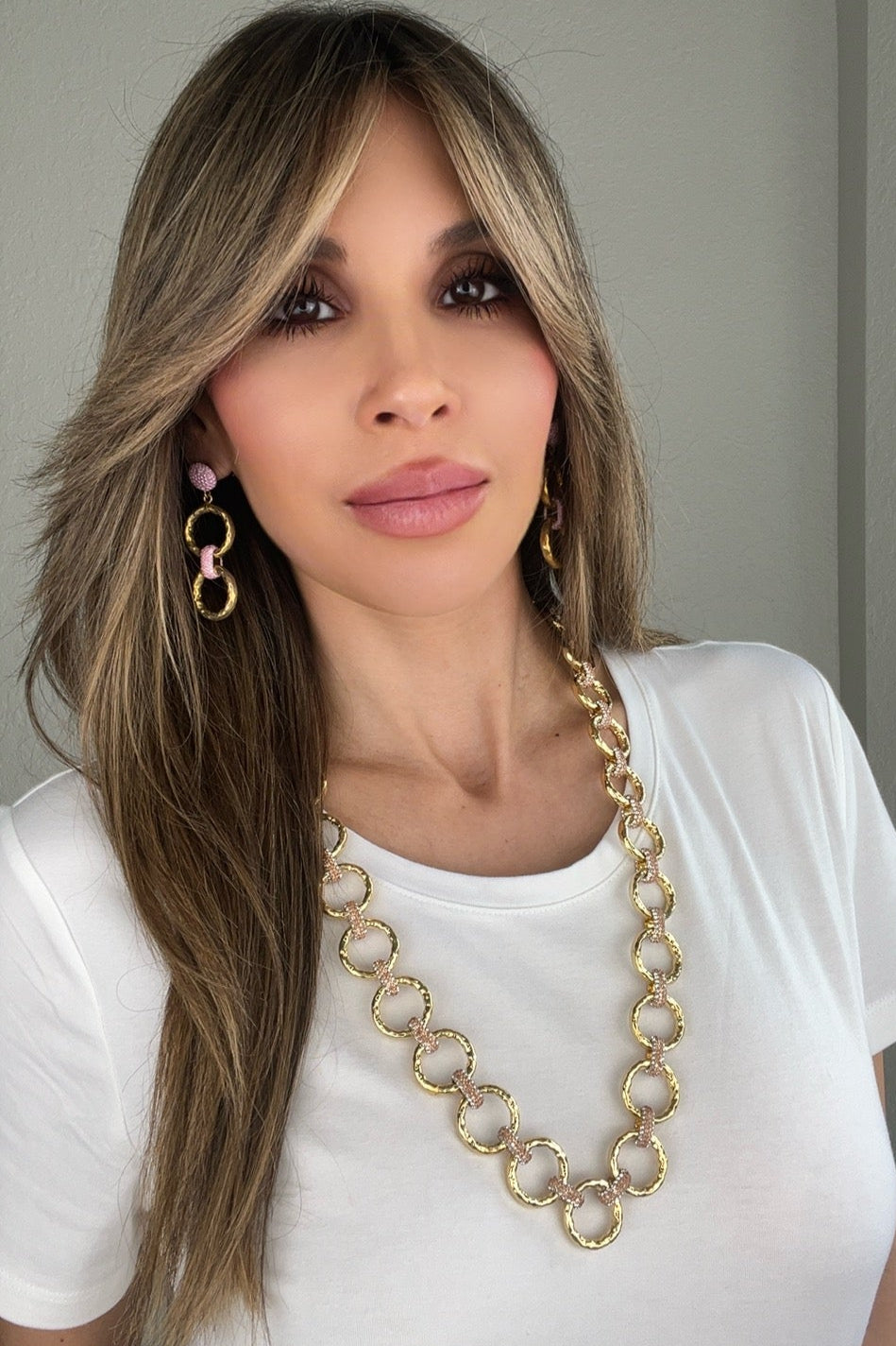 Crystal Chain Link Necklace - Born To Glam Born To Glam