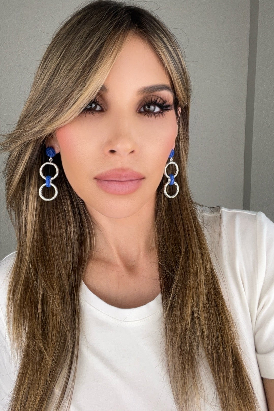 Chainlink Crystal Dangle Earrings - Born To Glam Born To Glam