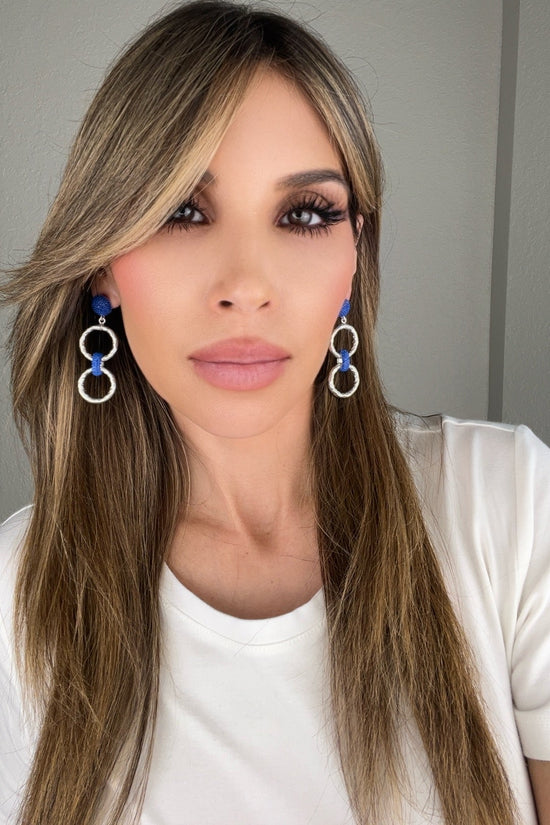 Chainlink Crystal Dangle Earrings - Born To Glam Born To Glam