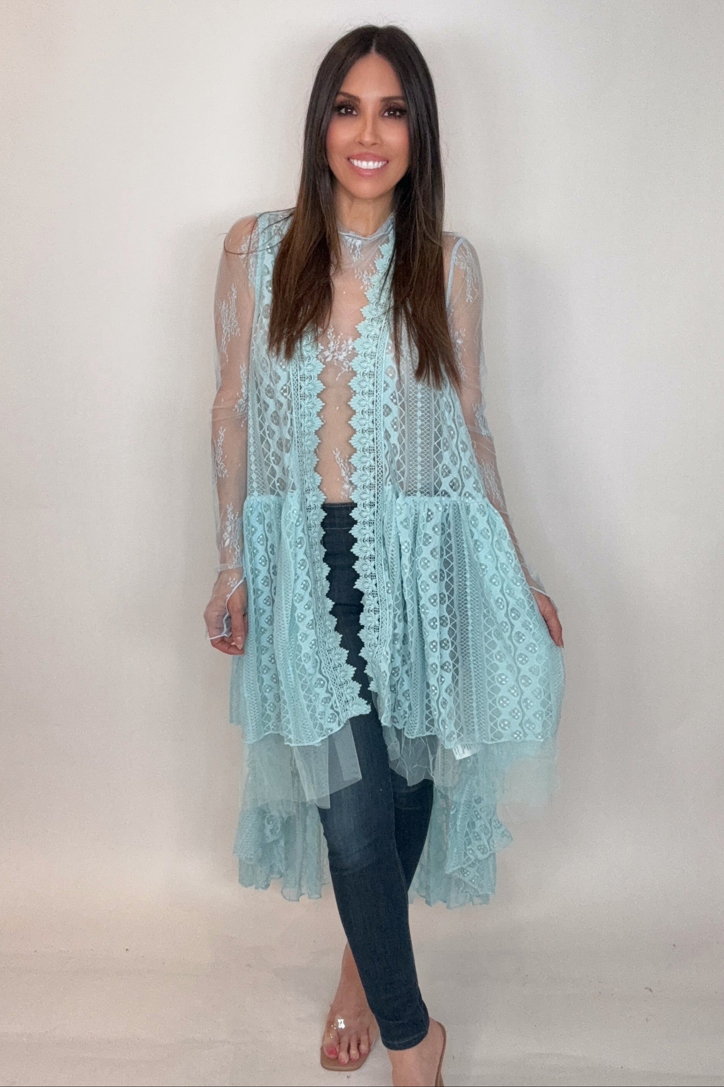 Blue Blazer Cardigan - Born To Glam Born To Glam