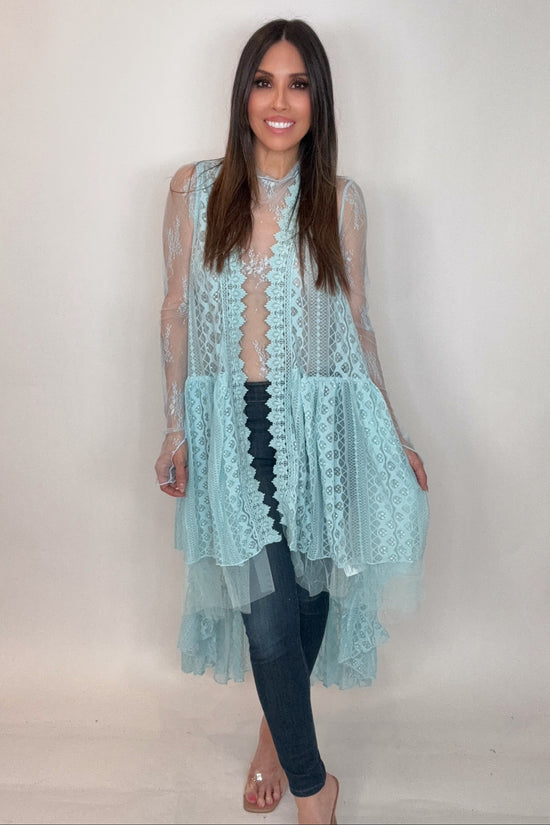 Blue Blazer Cardigan - Born To Glam Born To Glam