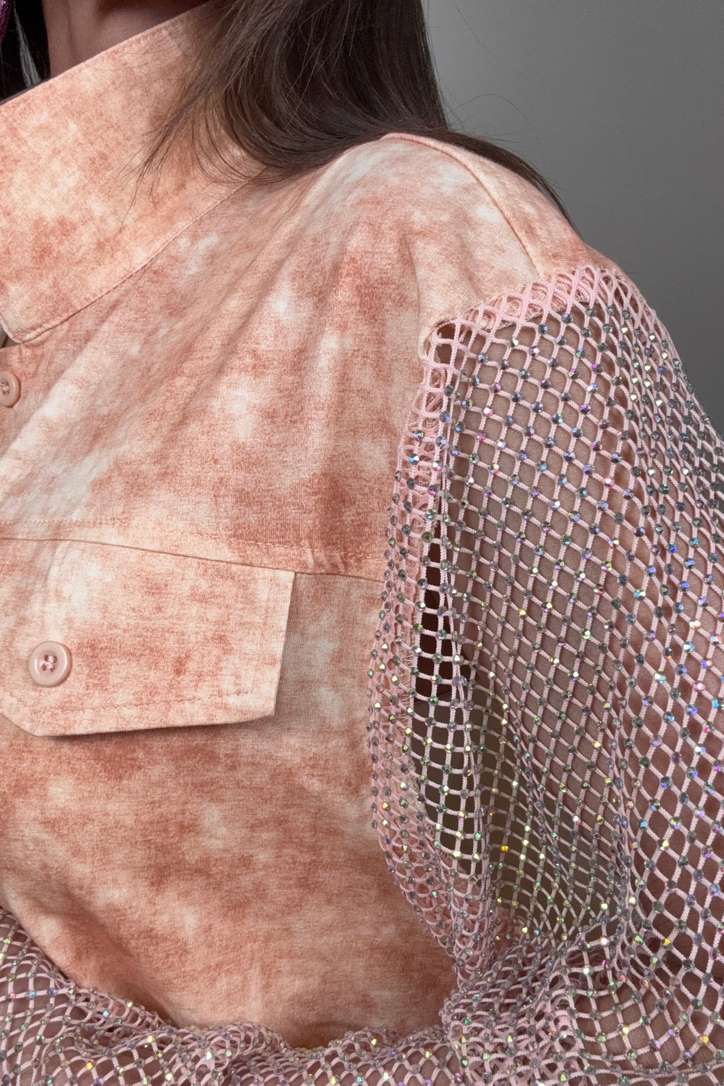 Peach Crystal Jacket - Born To Glam Born To Glam