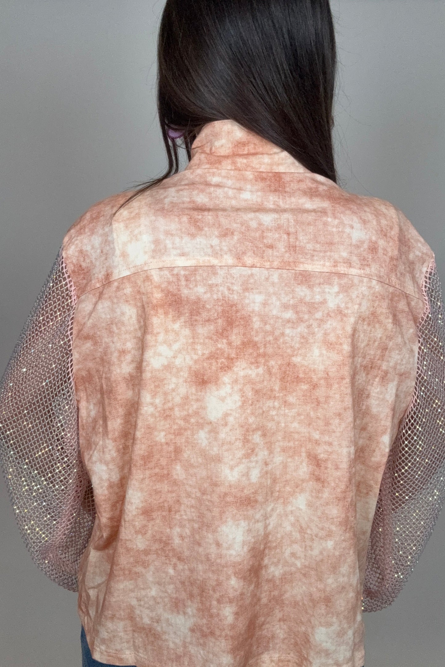 Peach Crystal Jacket - Born To Glam Born To Glam