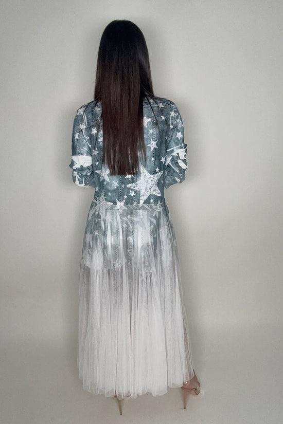 Blue Star Tulle Blazer Cardigan - Born To Glam Born To Glam