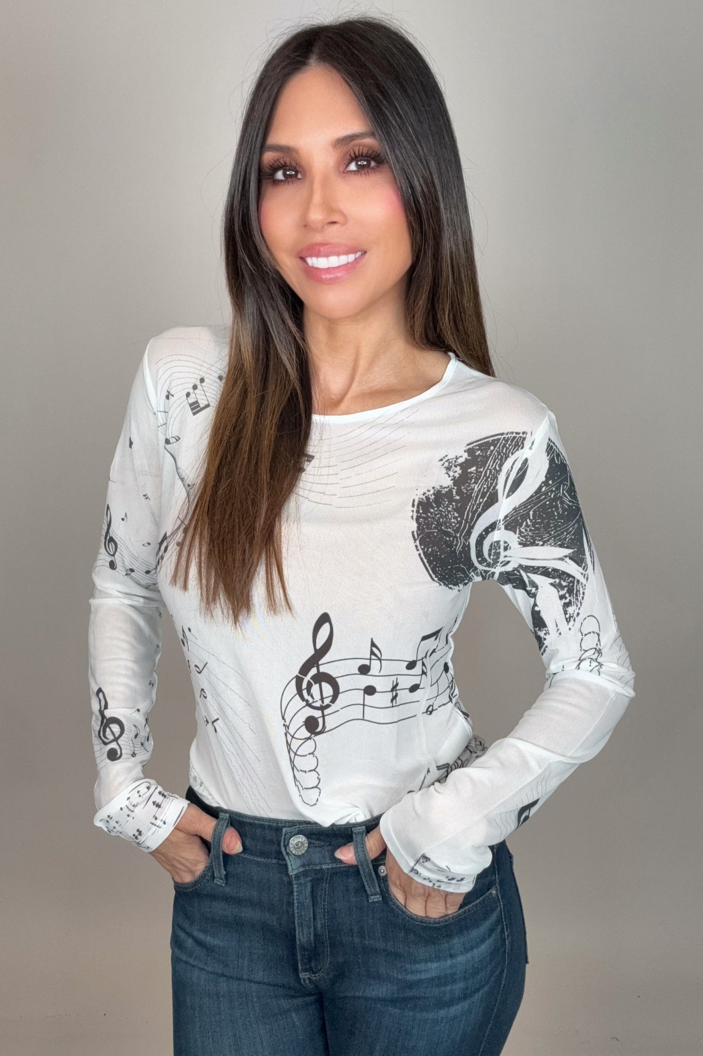 Musical Mesh Top - Born To Glam Born To Glam