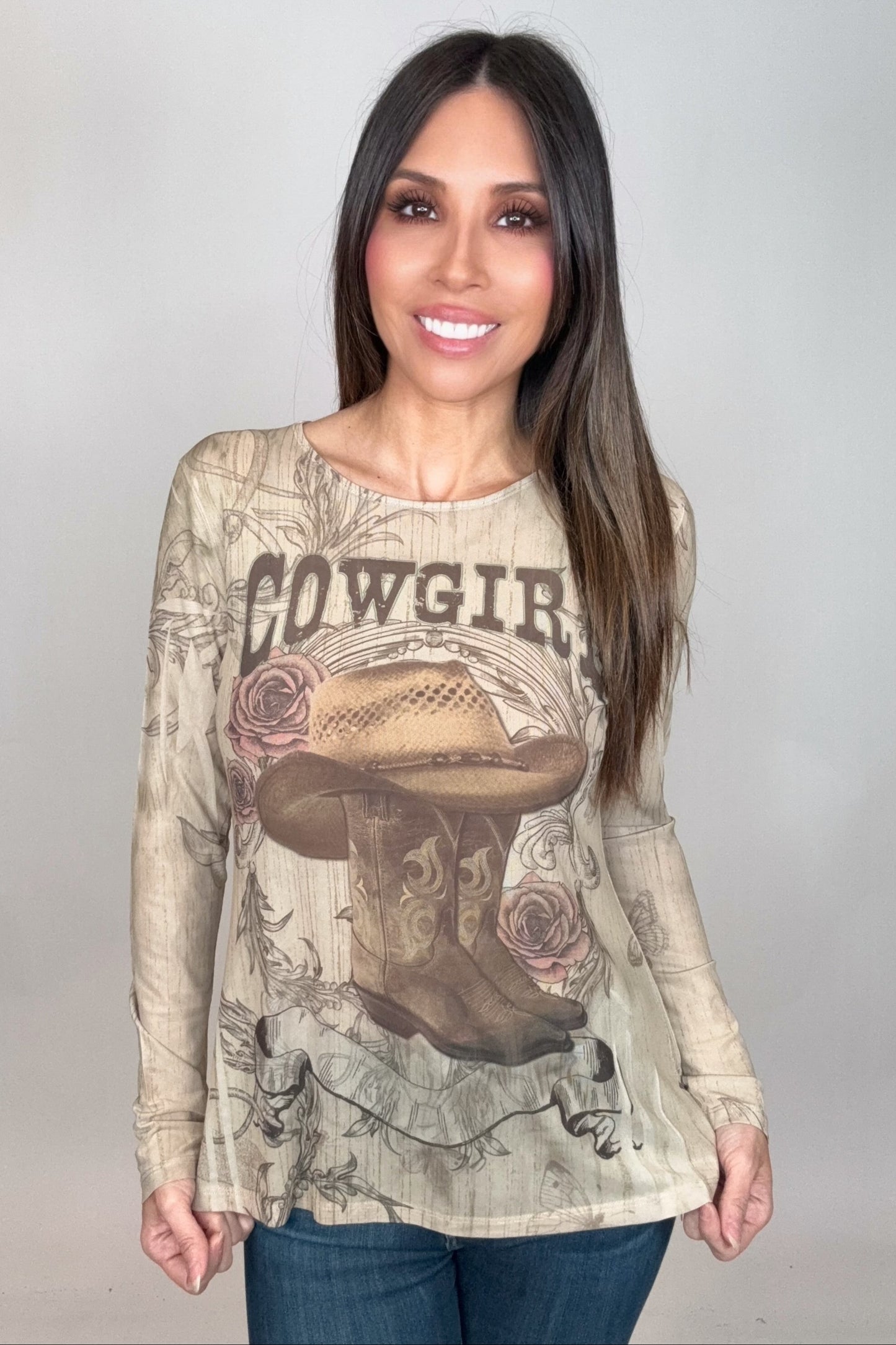 Cowgirl West Mesh Top - Born To Glam Born To Glam