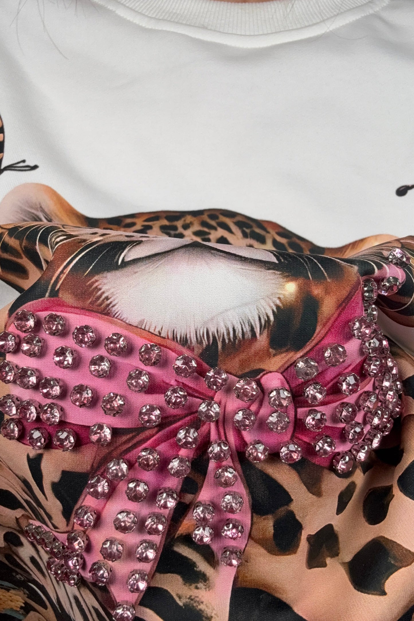 Crystal Tiger Print Sweatshirt - Born To Glam Born To Glam