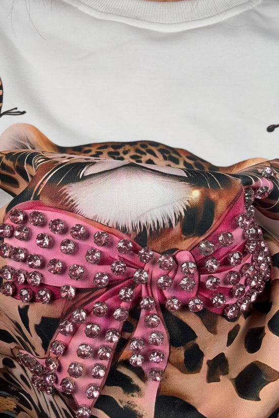 Crystal Tiger Print Sweatshirt - Born To Glam Born To Glam