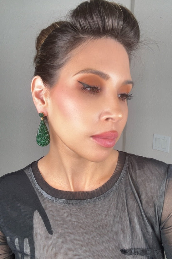 Teardrop 925 Sterling Silver Drop Earrings - Born To Glam Born To Glam