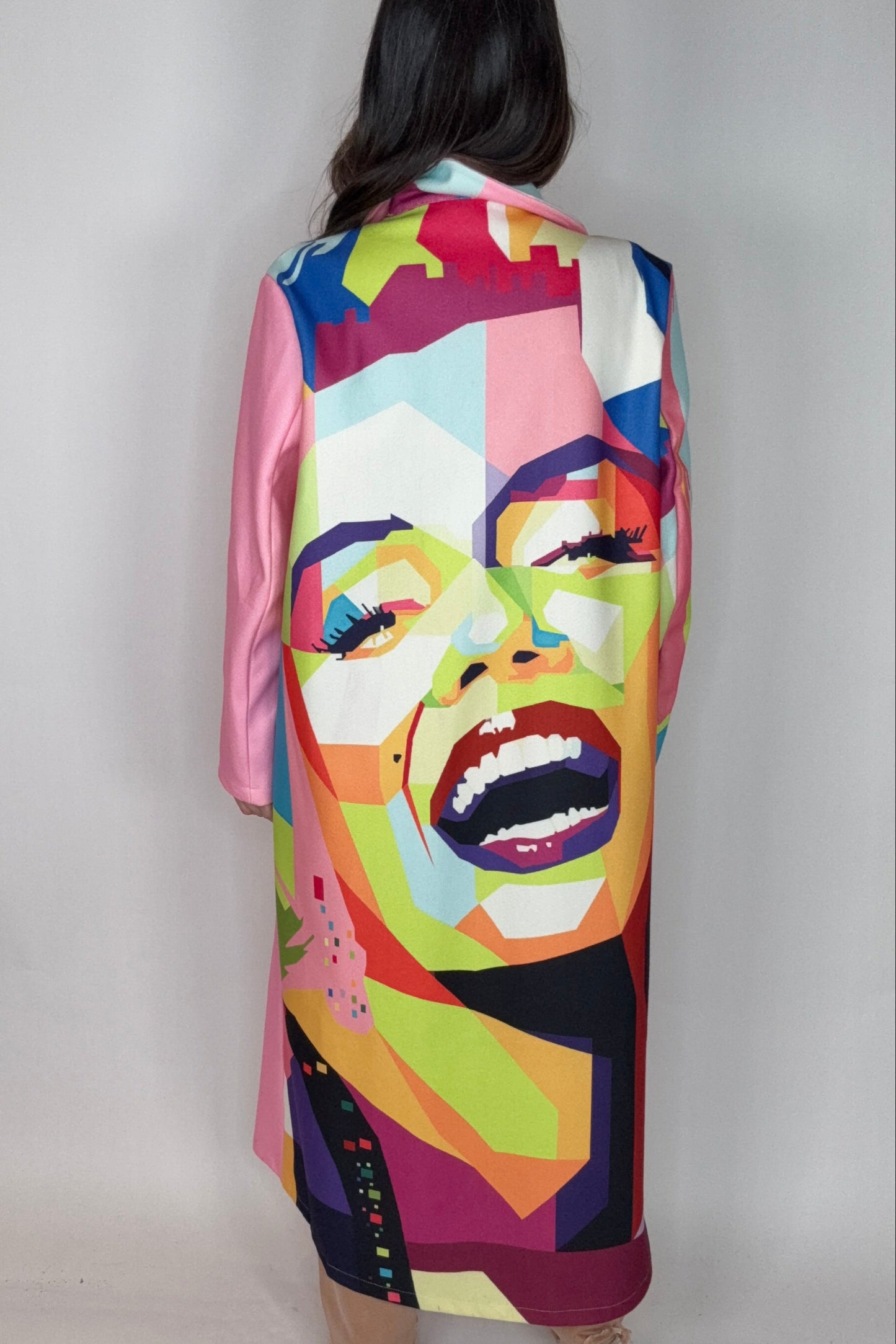 Pink Face Multi Color Coat - Born To Glam Born To Glam