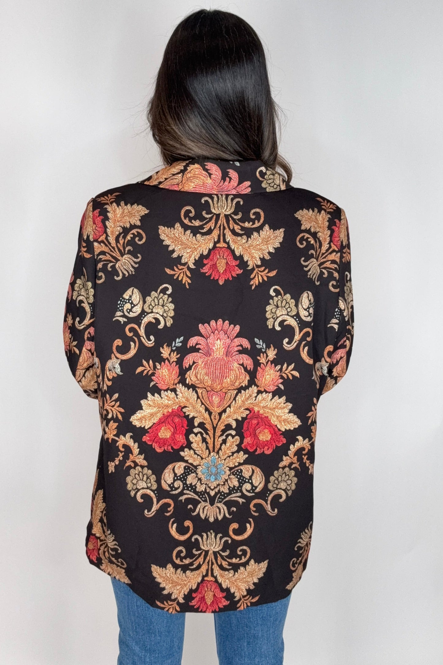 Royal Ember Brocade Blazer - Born To Glam Born To Glam