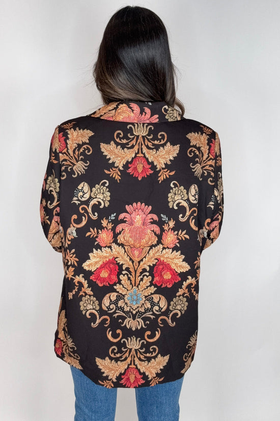 Royal Ember Brocade Blazer - Born To Glam Born To Glam