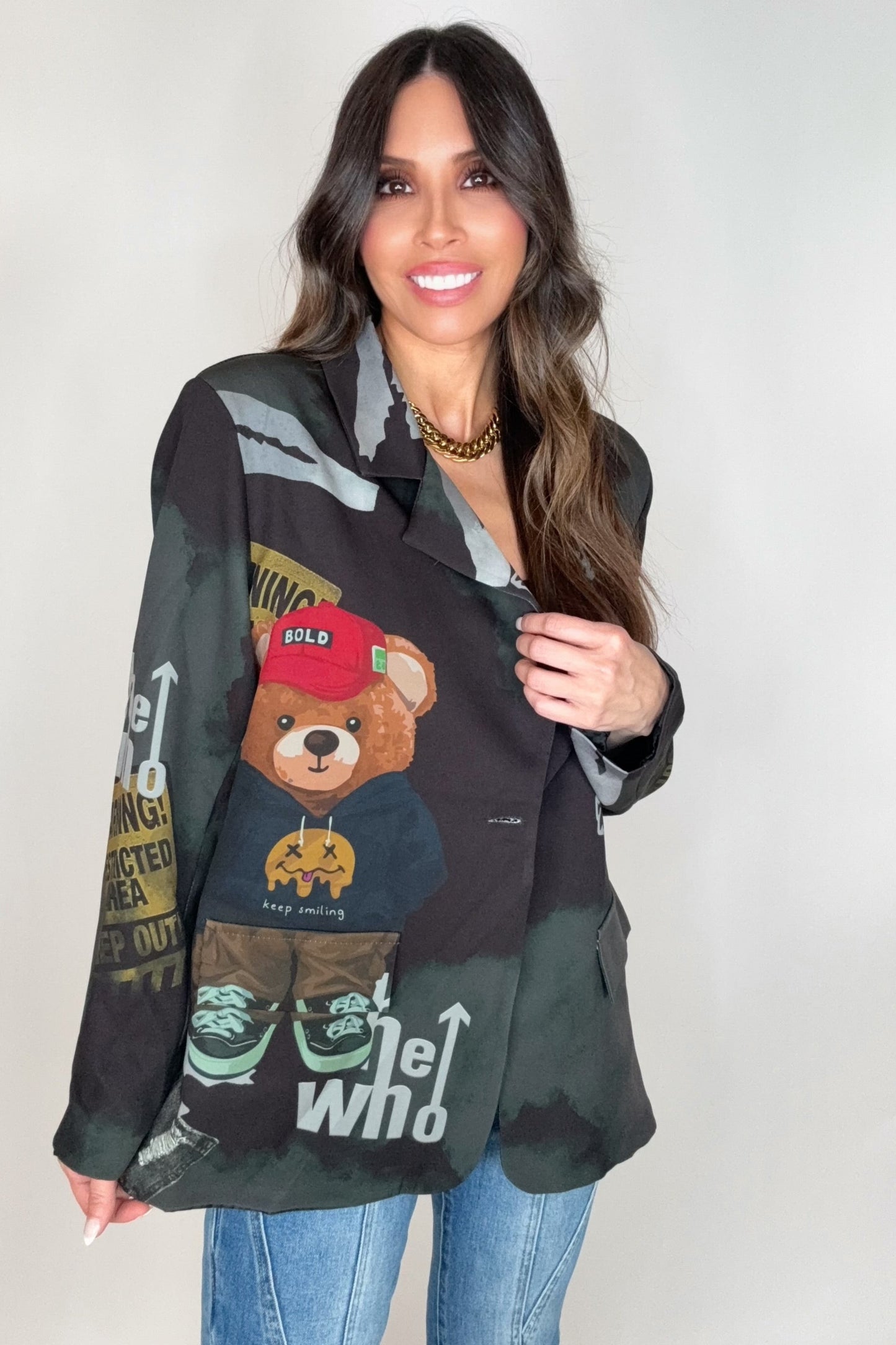 Concrete Teddy Blazer - Born To Glam Born To Glam