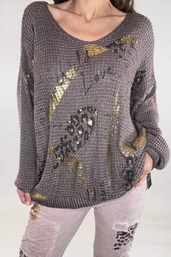 Merlot Wild Love Waffle Knit Vintage - Born To Glam Born To Glam