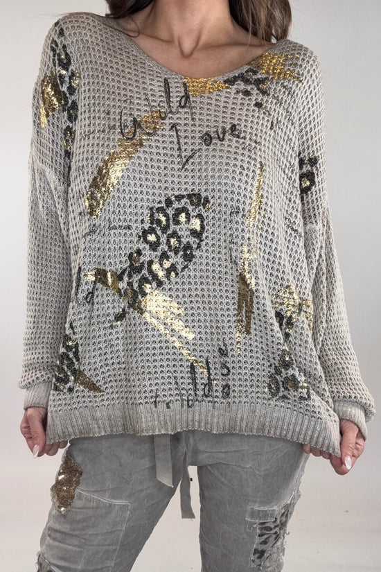 Taupe Wild Love Waffle Knit - Born To Glam Born To Glam