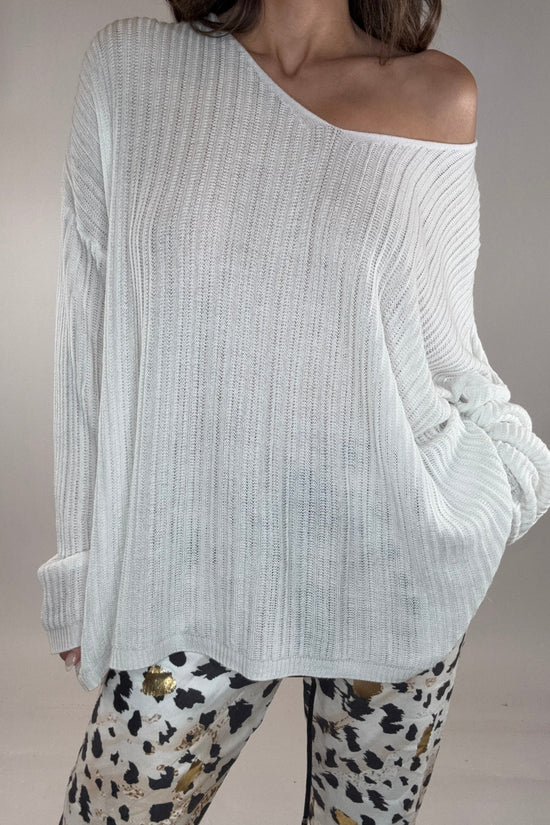 Luxe Layers Sweater  White - Born To Glam Born To Glam