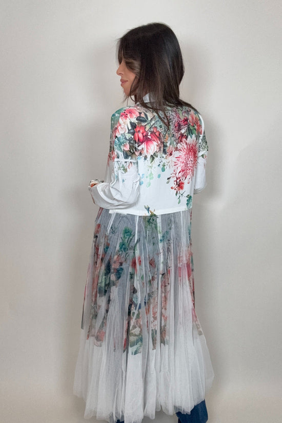 Floral Blazer Cardigan Born To Glam