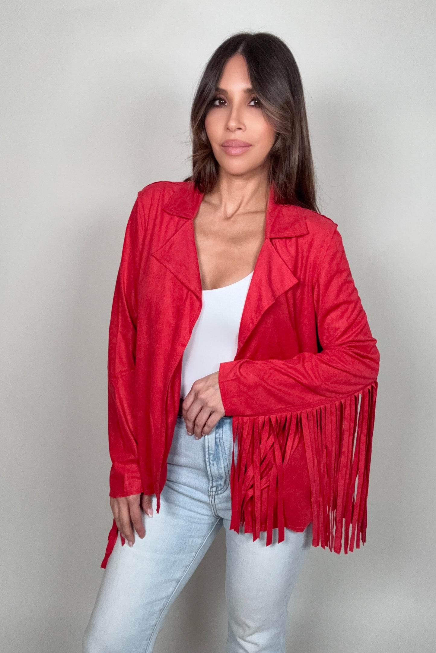 Suede Fringe Jacket - Born To Glam Born To Glam